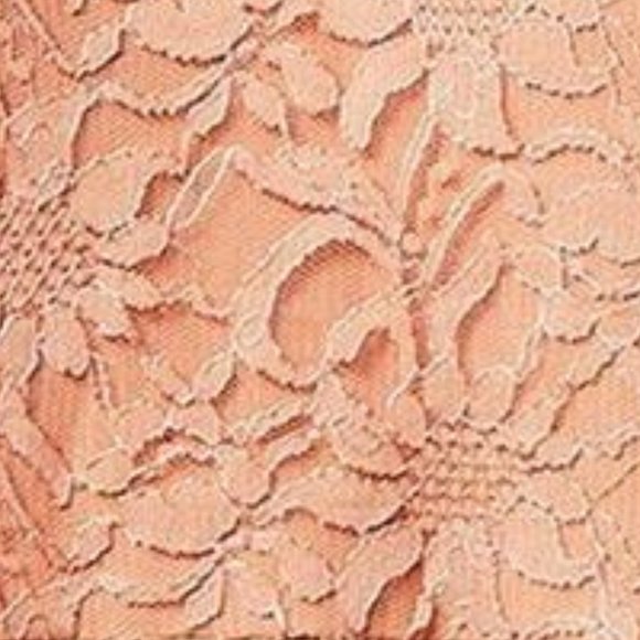 ❤NWT VINTAGE TORRID TEE - PEACH SUPER SOFT - RUFFLE SLEEVE - LACE DETAIL TOP - Picture 2 of 12